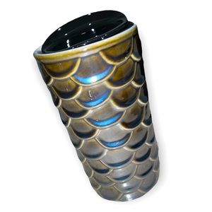 Starbucks Travel Cup Iridescent Mermaid Scales ceramic tumbler NWT